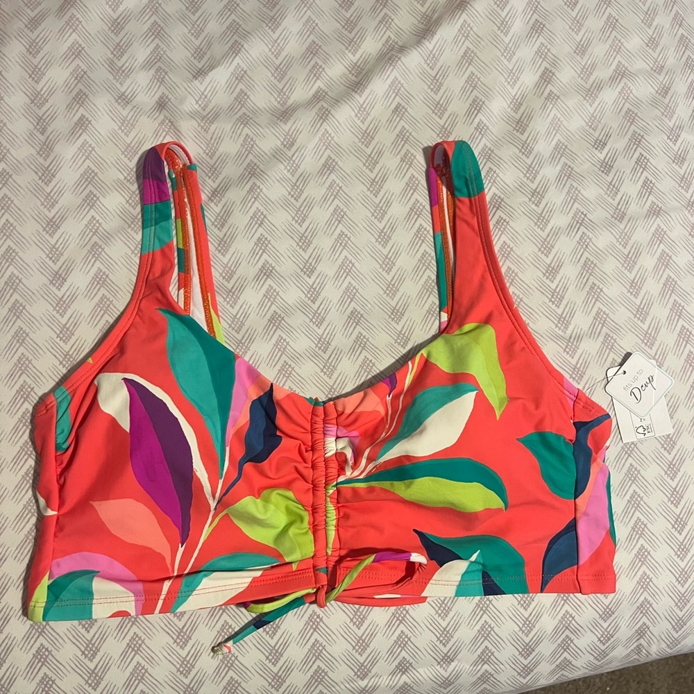 Vibrant full back coverage bikini top